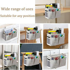 Bedside Caddy, Bedside Hanging Storage Organizer for College Dorm Bed, Bunk and Hospital Beds, Can be Placed Books, Phones,Keys, Glasses，Magazine Holder (Grey, 1)