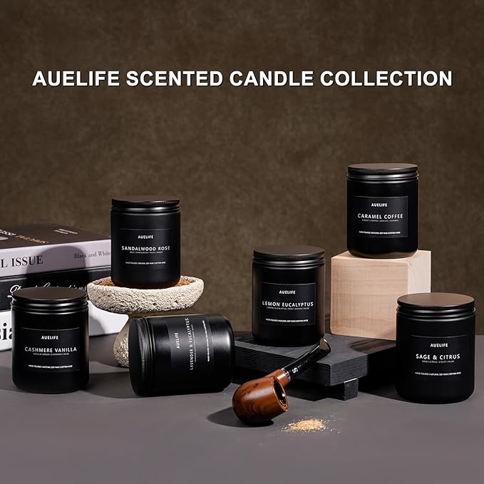 Sandalwood Rose Candle | Scented Candles for Home, Aromatherapy Candle - Soy Candles for Home Scented, Gifts for Women Men, House Fragrance Decoration -7oz