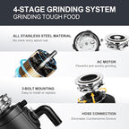 Garbage Disposal 3/4 HP Ultra Quiet powerful grinding Kitchen Food Waste Disposer with Power Cord Easy install, AC Motor Unit Continuous Feed Stainless Steel Grind 0.75 Horsepower (MAX-5)