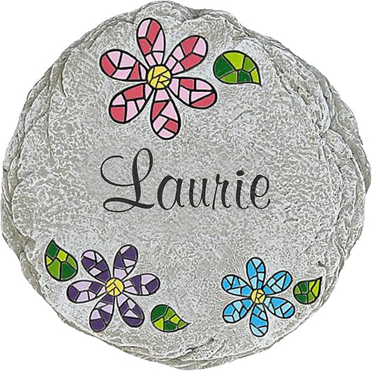 Let's Make Memories Personalized Mosaic Garden Stone - for Grandma, Mom – Small Stone - Personalize Message