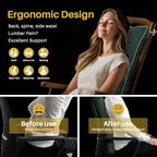 YZ HOME Rocking Chair Cushion, Set of Thicken Seat & Back Chair Cushions with Memory Foam, Non-Slip Chair Pad with Ties for for Indoor&Outdoor Rocker, Dark Green, 22x17x5/17x17x5