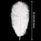 THARAHT White Ostrich Feathers 24pcs Natural Bulk 10-12Inch 25cm-30cm for Crafts Wedding Party Centerpieces Easter Gatsby and Christmas Tree Decoration Feathers