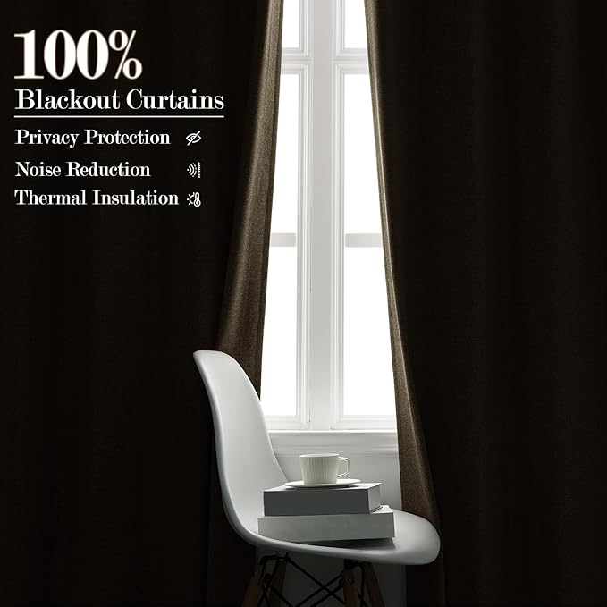 Light Khaki Pinch Pleat 100% Blackout Drapes Linen Blend, Room Divider, Room Darkening, Energy Saving, Furniture Protecting, Light Blocking Extra Wide Privacy Curtains, 240Wx84L, 1 PC