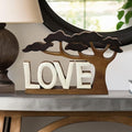 Decozen Gifts for Mom - Wooden Love Letters Sculpture - Mother's Day Birthday Gifts, Home, Office, Living Room, Shelf, Fireplace, Farmhouse, Tabletop, Boho and Mantle Decor - Mothers Day Decorations