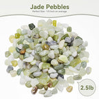 2.5LB Succulent and Cactus Pebbles, 1/5 Inch Jade Pebbles for Indoor Plants, Decorative Gravel for Vases, Bamboo, Succulent, Terrarium, Crafts, Cactus