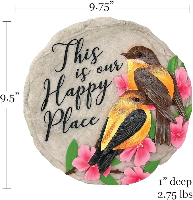 Spoontiques - Garden Décor - No Place Like Home Stepping Stone - Decorative Stone for Garden