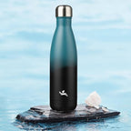 Insulated Water Bottles,17 oz Double Wall Stainless Steel Vacumm Metal Flask for Sports Travel,Indigo Black