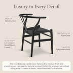 POLY & BARK Weave Chair Set of 2 in Pitch Black