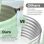 2 Pcs 6x3x1ft Oval Raised Garden Bed, Galvanized Raised Beds,Open-Ended Base Metal Raised Planter Beds,Garden Bed Outdoor,Planter Raised Boxes for Vegetables, Flowers,Tool-Free Asse,Green