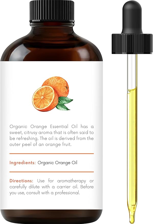 Handcraft Blends Organic Orange Essential Oil – 1 Fl Oz – 100% Pure and Natural – Premium Grade Essential Oil for Diffuser and Aromatherapy