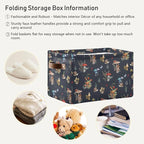 Storage Basket Bin Mushroom Snail Organizer Basket Collapsible Shelf Basket Cube with handle for Nursery Bedroom Bathroom, one sizex1