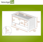 New Age Pet ECOFLEX 36" Mojave Reptile Lounge -Durable Wood Plastic Composite Habitat with Ventilation, Removable Glass Doors & Lock, Easy Assembly, for Tortoises, Snakes, Iguanas