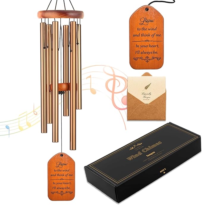 Memorial Gifts, 30" Wooden Sympathy Wind Chimes for Loss of Loved One, Memorial/Bereavement/Condolence/Funeral Gifts for a Loved One Mother Father Miscarriage