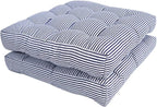 Tiita Chair Cushions 22"x22" Square Windows Pad for Adults Seating Pillows Set of 2, Blue