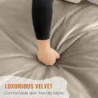 4FT Bean Bag Chair: Bean Bag with Velvet Cover, Fluffy and Comfy Bean Bag Chairs for Adults and Kids, Bean Bag Sofa Filled with High-Density Sponge for Gaming (Light Grey)