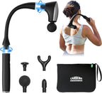 2-in-1 Detachable Muscle Massage Gun Deep Tissue with 20'' Extension Handle, Back and Neck Massager for Pain Relief, Handheld Massager for Shoulder Lower Back Leg Waist, FSA-HSA Eligible