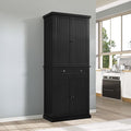 ARTPOWER 72" Tall Kitchen Pantry Storage Cabinet with Drawer and Adjustable Shelves, Pantry Cabinet for Kitchen, Bathroom or Hallway, Black