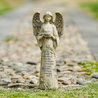 Topadorn Garden Statuary Outdoor Praying Angel Resin Figurines,Angel Collectible Sculptures,10" H
