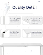 Nxconsu Cabinet Shelf Expandable Organizer Riser Rack for Kitchen Pantry Cupboard Under Sink Countertop Home Organization Extra Storage Space Saver Heavy Duty Metal Edgeless Design White