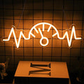 Car Dashboard Neon Sign Garage Neon Signs for Man Cave Automobile Speedometer Neon Light Orange LED Car Neon Lights Signs for Garage Man Cave Auto Repair Shop Game Room Party Decor