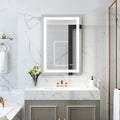 WELLFOR LED Bathroom Vanity Mirror 24 x 36 Inch, Lighted Anti-Fog Dimmable Mirror, IP44 Waterproof Wall Mounted Makeup Mirror, Packed with US Standard Plug and Touch Switch, (Horizontal/Vertical)