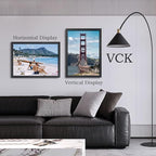 VCK 20x28 Poster Frame Set of 3 - Black, Textured Exclusive Solid Wood Picture Frames, Wall Hanging