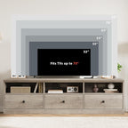 IDEALHOUSE 70in TV Stand for TVs up to 80", Mid Century Modern Entertainment Center with Storage Drawer and Open Shelves, TV Console Media Cabinet for Living Room, Bedroom, Rustic Gray
