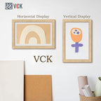 VCK 11x17 Picture Frame 3 Pack - Oak, Natural Solid Wood Poster Frames, Wall Gallery Frame