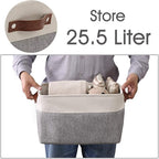 DECOMOMO Storage Bins Fabric Storage Baskets for Shelves, Linen Closet Organization Toys Nursery (Mixed Neutral, Large - 3 Pack)