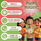 LOL Kids Toothpaste No Fluoride, Nano Hydroxyapatite Toothpaste, Probiotics, Xylitol Tooth Paste Kids | Remineralizing | Natural | Plant-Based Foam | Pasta De Dientes para Niños (Watermelon)