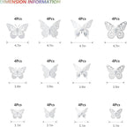 SAOROPEB 3D Butterfly Wall Decor, 48 Pcs 4 Styles 3 Sizes, Removable Metallic Wall Sticker Room Mural Decals for Kids Bedroom Nursery Classroom Party Decoration Wedding Decor DIY Gift (Sliver)