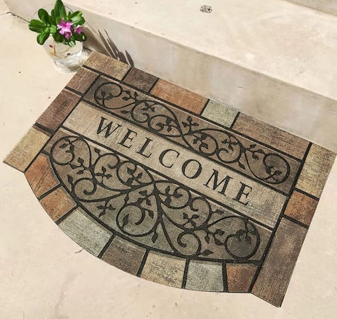 Welcome Door Mats 24"x36" Heavy Duty Front Door Mat Outdoor Large Doormats with Non-Slip Rubber Backing Outdoor Welcome Mats for Front Door Entryway,Garage,Patio,High Traffic Area