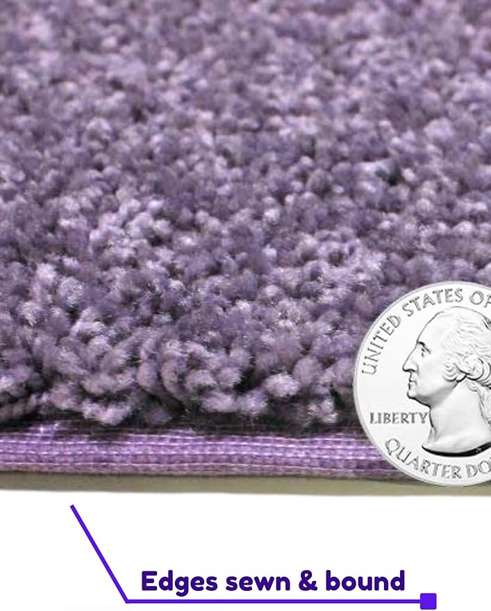 KOECKRITZ Soft and Colorful Kids Classroom Area Rugs (Passes Flammability Pill Test) Many Sizes and Bright Colors to Select from (7' x 7', Lavender)