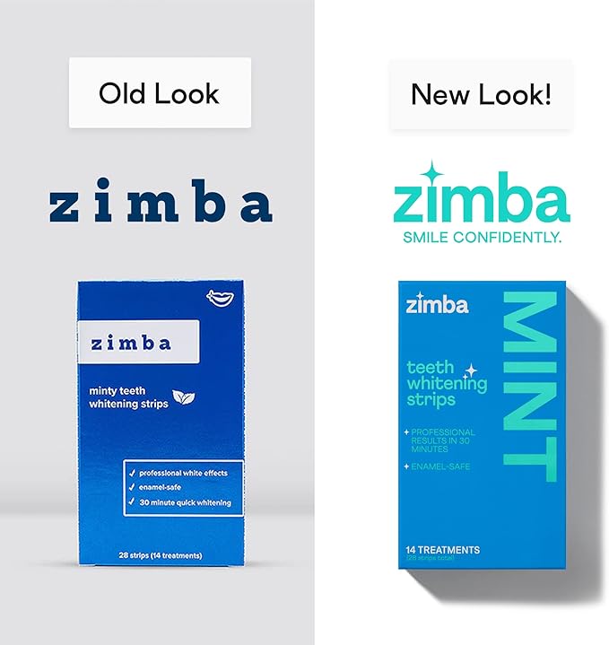 Zimba Teeth Whitening Strips 3-Pack Sampler Bundle | Watermelon, Cherry, Mint | Vegan Whitening Strips, Enamel Safe Teeth Whitening, Hydrogen Peroxide Tooth Whiteners