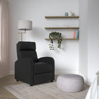 BestMassage | Recliner Chair | with 2 Point Massage Function | Black | with Lumbar Support, Adjustable Push Back, Wide Armrests, Footrest & Padded Seat | Easy Assembly | for Living Room, Home Theatre