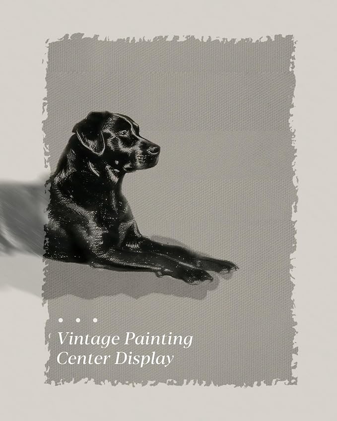 HUARCEY Gold Framed Vintage Wall Art Black Dog Wall Decor Minimalist Animal Art Pictures Room Decor Dog Lovers Gifts Modern Canvas Prints Shelf Artwork for Bedroom Bathroom Living Room 8x10in