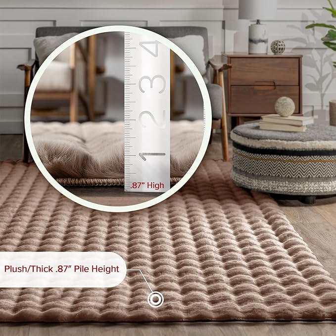 nuLOOM 2' x 8' Cozy Plush SuperiorWash Area Rug, Machine Washable, Non-Slip, Soft Fluffy Shag Carpet for Living Room Bedroom Kids Room Nursery Home Decor, Jeni Taupe