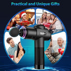 TOLOCO Massage Gun, Deep Tissue Back Massage for Athletes for Pain Relief, Percussion Massager with 10 Massages Heads & Silent Brushless Motor, Gifts for Fathers Day, Black