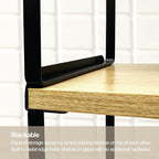 Mitus Shelf Organizer and Storage, Tiered Wood Cabinet Rack for The Kitchen Counter, Bathroom Counter, Pantry Cupboard, Office Desk Bookshelf, 12" Wide Natural and Black (Large)