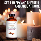 Majestic Pure Cassia Essential Oil with Glass Dropper - 1 Fl Oz - 100% Pure and Natural Cassia Oil - Premium Grade Essential Oils for Diffuser, Aromatherapy, Soap and Candle Making