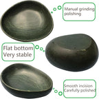 Handmade Decorative Bowl - Natural River Stone Pebble Artisan Crafted Serving Dish | 4-6 Inch Unique Decorative Tray for Home Centerpiece, Jewelry Holder (green)