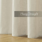Joydeco Linen Curtains, 90 Inch Length, 2 Panels Set for Living Room, Light Filtering
