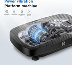 Vibration Plate Exercise Machine, Ultra-Quiet Vibration Plate for Lymphatic Drainage & Body Toning, Whole Body Vibration Platform with Bluetooth, Resistance Bands, Home Gyms Equipment
