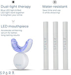 SPARX Wireless Teeth Whitening Kit with LED Light for Sensitive Teeth Remove Stains Like Coffee, Smoking, Wine. Whiten Smile for Long Lasting Results, Includes 3 Gel Syringes, 1 Dual LED Mouthpiece