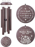 Personalized Wind Chimes, Wind Chimes for Loss of Loved Father/Mother/Lover, Commemorative Sympathy Bereavement Gifts for Condolences/Funeral (36 inch)