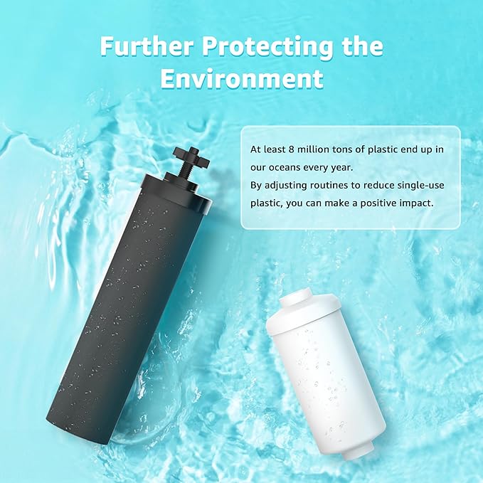 AQUACREST NSF/ANSI 42&372 Standard Water Filter, Replacement for Berkey® Gravity Water Filter System, Berkey® BB9-2® Black Filters & PF-2® Fluoride Filters