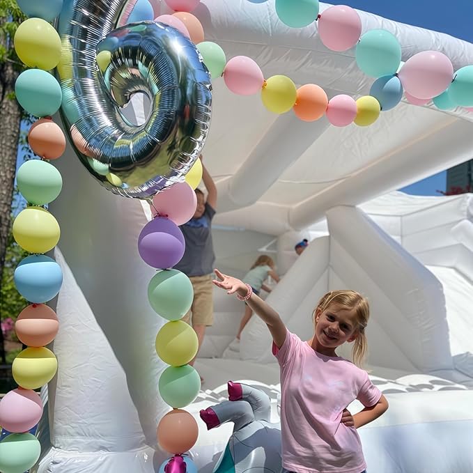 Pastel Rainbow Linking Balloons, 120PCS 6 Inch Colorful Quick Link Balloon Assorted, Multicolor Rainbow Connecting Balloons for Birthday Baby Shower Easter Independence Day Carnival Party Decorations