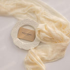 Cheesecloth Table Runner Ivory Cream White Gauze Rustic Cheese Cloth Spring Table Runner 120 Inch 10 FT for Wedding Baby Bridal Shower Party Long Sheer Boho Home Decorations