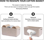 Large Storage Baskets for Organizing, Closet Shelf Baskets for Clothes Blanket Towels, Baby Nursery, Toy Bins Box, Woven Rope Baskets, 17 x 13 x 7.5”, 4 Packs Mixed Brown