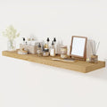 Floating Shelves 48 Inch Long, 12 Inch Deep Floating Shelves for Wall, 48 x 12 Large Wall Shelves for Home Storage & Display, 2" Thicked Floating Shelf for Bedroom, Living Room, Oak Color, 1 Pack
